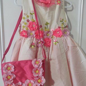 Frock with matching purse and hair band